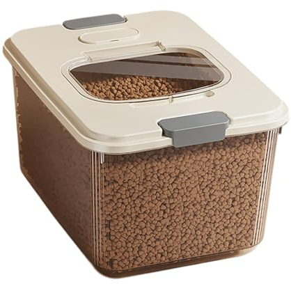 Gazocua Rangement de nourriture pour animaux de compagnie | Récipient de rangement à friandises | Récipient empilable avec verre doseur pour chiens et chats pour la cuisine