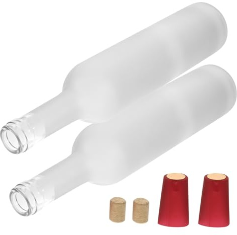 LABRIMP 2piezas Botellas De Vidrio Vacías De Vino Reutilizables Decorativas para Manualidades y Decoración del Hogar