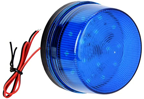 KIMISS 12V Blue LED Strobe Beacon Notalarm Warnleuchte - Blinktsignallampe für Sicherheit und Sicherheit