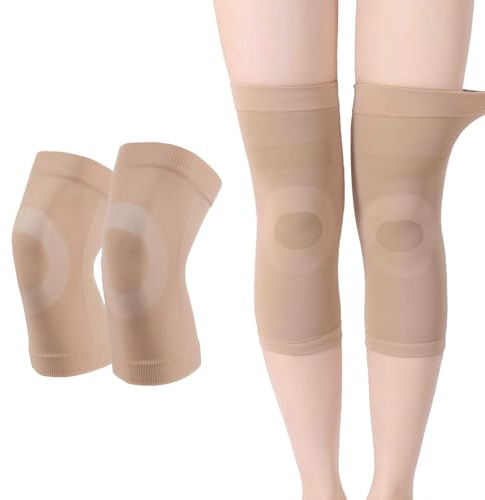 TJHDSF 1 paio ginocchiere ortopediche,ginocchiera,fascia elastica ginocchio,bende unisex,bende elastiche,per artrite al ginocchio,recupero del ginocchio da infortuni (Tono Della Pelle, L)