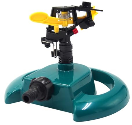 IWOWHERO Arroseur Pulvérisateur Rotatif Automatique pour Jardin Et Pelouse, Base Disque Connecteur Direct, Buse 360° pour Irrigation Et Économie D’Eau, Kit Arrosage Multifonction Solide