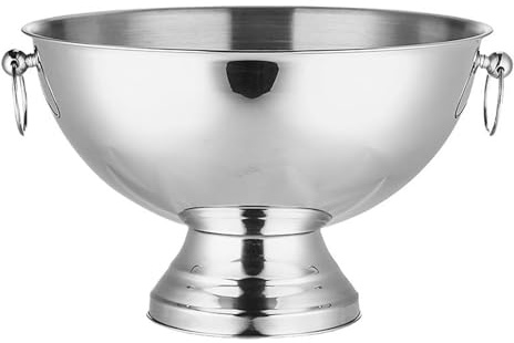 Eiskübel Großer doppelwandiger Eisbehälter aus Edelstahl for Wein, Champagner, Bier, KTV-Clubs, Bars und Partys Party(Silver)