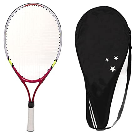 Qudinip Racchetta da Tennis per Bambini, Racchetta in Lega di Alluminio da 23 Pollici con Comoda Impugnatura e Borsa per Riporre, Racchetta da Tennis da Allenamento per Adolescenti