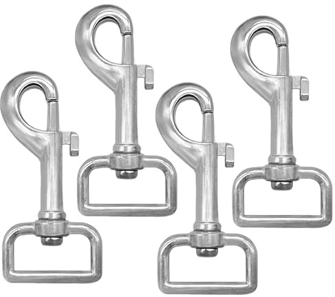 4 Pack Silver Heavy Duty Swivel Dogs Leash Clips, Dog Lead Hook, Durable Trigger Snap Hooks For Dog Leads, Leashes & Collars, Rust-Proof Metal Clasps For Dogs, Cats, Pets, Ect.