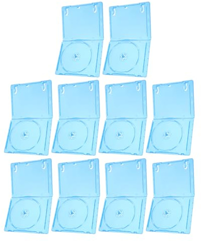COHEALI 10 Custodie per CD Traslucide Cover Inseribile, Scatole Rettangolari per Archiviazione CD e Dvd, Supporto per Conservazione Dischi Compatibile Uso Quotidiano