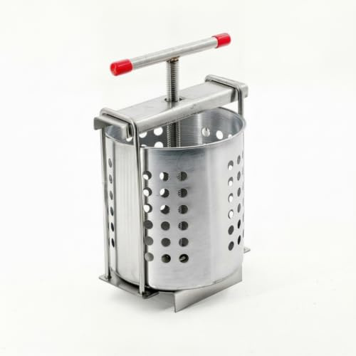 MotiveTech Presse-Légumes avec Panier Perforé Acier Inoxydable Presse-Purée En Inox Compact Moulin à Légumes En Inox pour Cuisiniers Amateurs, Cuisine, 2500ML
