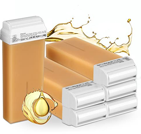 Kosmetex Cartuchos de Tinta Zinc Argan aceite, Warm Cera Cera de Roll On para depilación, Roller de ancho, 100 ml