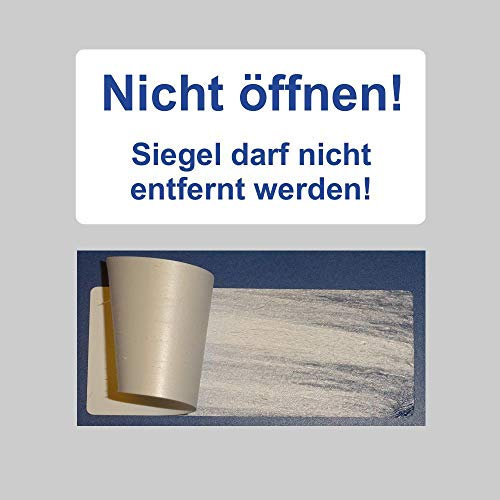 SECURITY WHITE PE - Sicherheitsetiketten Nicht öffnen! auf Rolle - 40 x 20 mm - 1000 Stück (Blau)