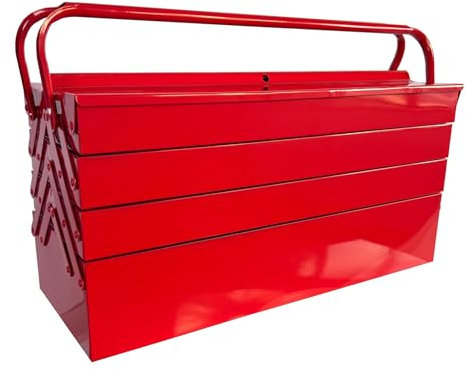 Oypla 4 Tier 7 Tray Heavy Duty Metal Cantilever Tool Box 21 / 530mm