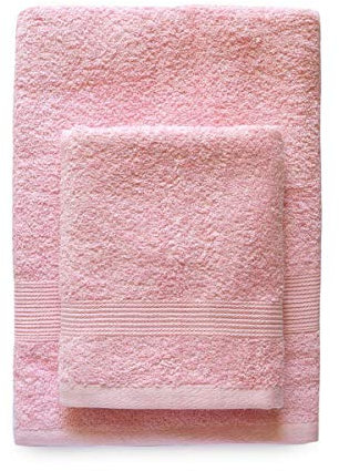 Morbidissimi Set Asciugamani 1+1 Spugna 560 gr/mq V818 Rosa