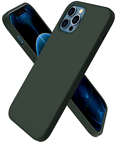 ORNARTO für iPhone 12 | 12 Pro Hülle aus Silikon 6,1 Zoll - Zyperngrün | Premium Flüssigsilikon, dünne Handyhülle, weich und griffig, tolle Haptik, stoß- und kratzfest, große Farbauswahl