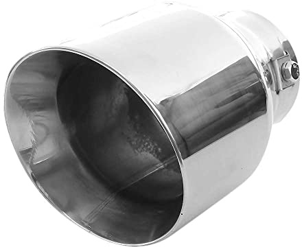 Embout D'echappement De Voiture En Acier Inox 57mm Chrome Universel