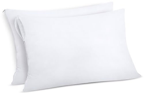 Utopia Bedding Copricuscini Impermeabili 50x80 cm (Set di 2) con Cerniera, Federe Cuscini Letto Certificato Oeko-TEX