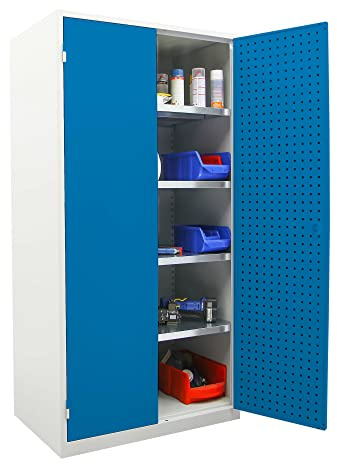 STIER Werkstattschrank LP 1940x1000x600mm enzianblau, Werkzeugschrank, Blechschrank, Schubladenschrank, Metallschrank