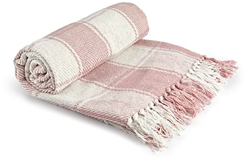 Emma Barclay Frisco Überwurf, recycelte Baumwolle, traditionelles Karomuster, für Stuhl, Sofa, Sofa, 70 x 100 cm (178 x 254 cm)