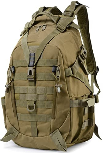 Long Keeper 35L Tactical Backpack - Military Army Backpack Water Resistant, Hiking Camping Cycling Travel Backpack Outdoor Molle Rucksack for Men Women