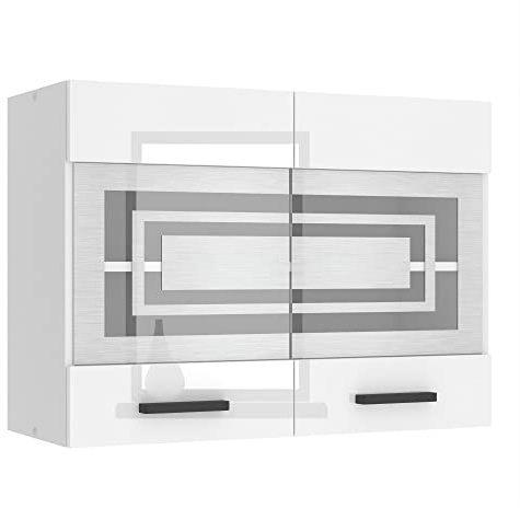 Belini Hängeschrank Küche SGW 80 cm, mit 2 Türen, Weiß Hochglanz | Küchenschränke, Oberschrank, Küchenhängeschränke, Wandschrank Hängend