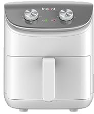Instant Friggitrice Ad Aria Compatta 3.8L, Pasti Sani Senza Olio, Temperatura Regolabile, Timer, Bianco - 1500W