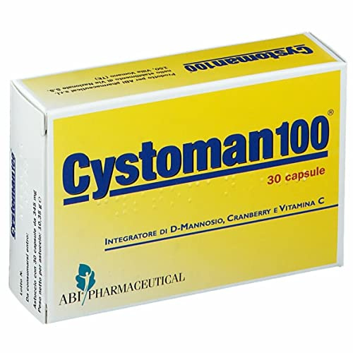 3 confezioni di CYSTOMAN 100 30 capsule - Integratore alimentare di D-mannosio, Cranberry e Vitamina C