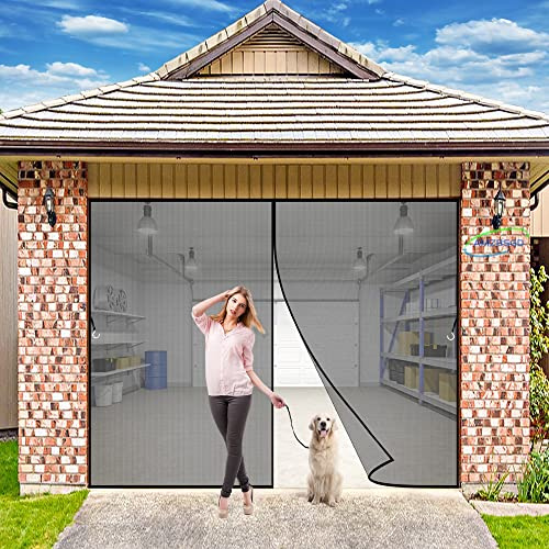 Zanzariera Magnetica Finestra, 240x200 cm Anti Insetti Zanzariera Porta Finestra Magnetica Anti Zanzare per Porte Scorrevoli, Garage - Nero H