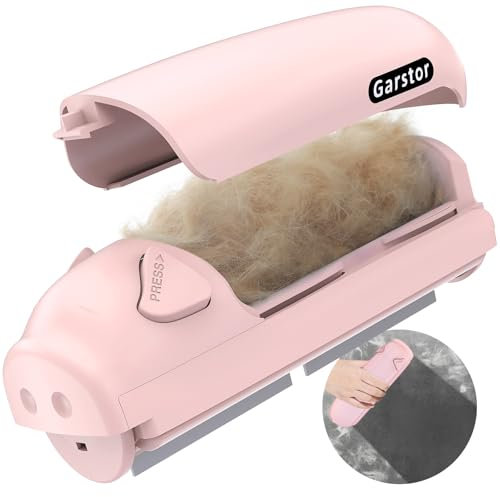 Garstor Rodillo Quita Pelos Mascotas, Quitapelos Rodillos Mascotas, Cepillo para Quita Pelos de Perro y Gatos, Recoge Pelos Mascotas para Sofá, Ropa de Cama, Alfombras, Rosa