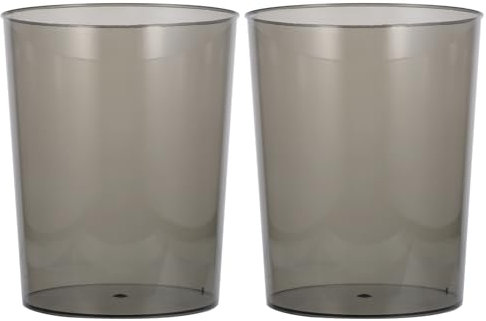 Amosfun 2 Uds. Contenedor de Almacenamiento de Gran Capacidad Cubo de Hielo Maceta Cesto de Basura para Oficina Cubo de Basura Doméstico Simple Gris 12 L