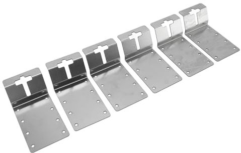 6-teilige T-Pfostenhalterung aus Kohlenstoffstahl T-förmige Säule, Klammer Zur Installation von T-förmigen Säulen, Winkelstrebe Sperrholz-T-Säulen, Vogelhäuschen,