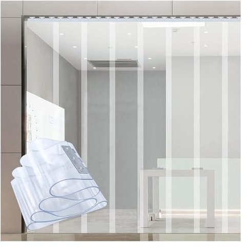 PVC Lamellen Streifenvorhang Transparente PVC-Vorhänge und Türen, PVC-Kunststoff-Streifenvorhang, isolierend und wärmeisolierend für Terrasse, Küche, Schlafzimmer