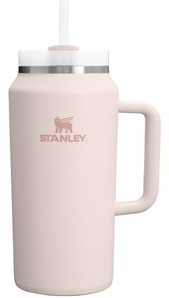 STANLEY 1913 Quencher H2.0 FlowState Tumbler 1.9L - Termo Conserva el Frío 15 Horas - Helada Durante 60 Horas - Botella Agua Acero Inoxidable - Taza Termica - Vaso Termico Sin BPA - Rose Quartz