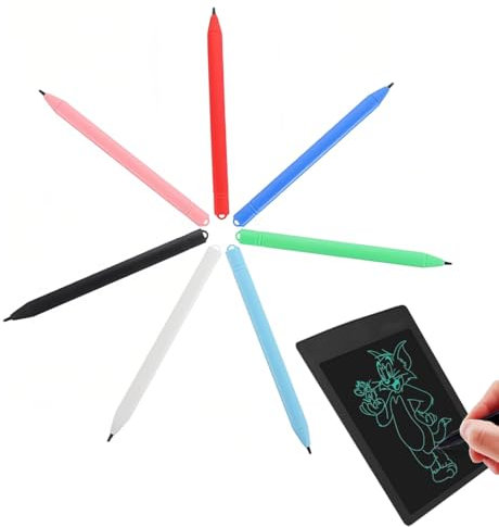 CATOR 7 Pièces Stylos pour Tablette D'écriture LCD Stylos pour Planche, Stylet Tablette, Stylo à Dessin LCD Jouet en Vrac, Adaptée Aux Tablettes D'écriture LCD et Tablettes de Dessin