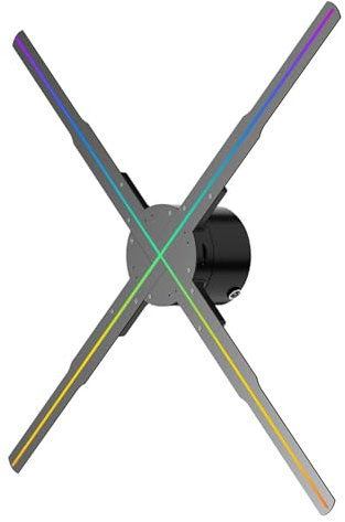 Ventilatore olografico 3D, Ventilatore Olografico 3D LED Neon Display Remoto Fatto A Mano Fai Da Te Video Logo Proiettore Olografico 3D Macchina Pubblicitaria COOl