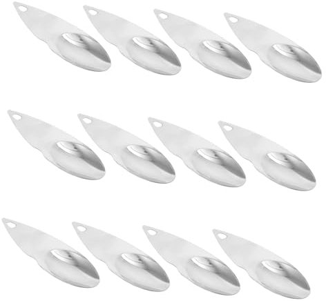 GLEAVI 12piezas Cuchillo Kiwi Acero Inoxidable Cuchara y Cortador Herramientas para Pelar y Cortar Kiwis Fácil Uso Duradero y Higiénico