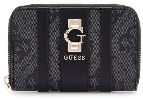 GUESS Geldbörse Erenia Zip Around Wallet Coal Logo dunkelgrau