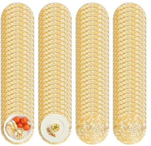 Salvamanteles dorados – 100 servilletas de comedor boda servilletas