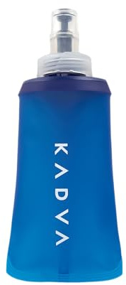 KADVA – Flasque Souple d’Hydratation Flowbie 150 ml en TPU Bleu avec Embout à Mordre, Compatible Gilet pour Course, Randonnée et Vélo