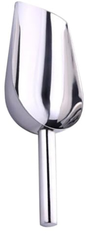 NUOBESTY Cuchara de Hielo de Acero Inoxidable Pala Pequeña Resistente para Congelador Utensilio Ergonómico para Alimentos Frutos Secos y Comida para Perros