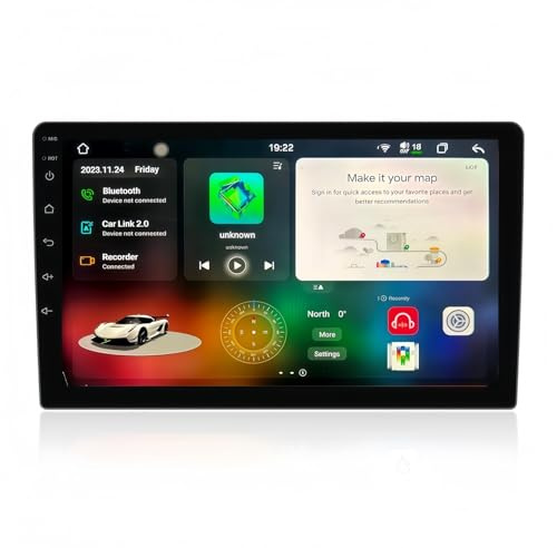 Tablette de Voiture Autoradio DVD Android 13, système de Navigation GPS(8+256G,9)