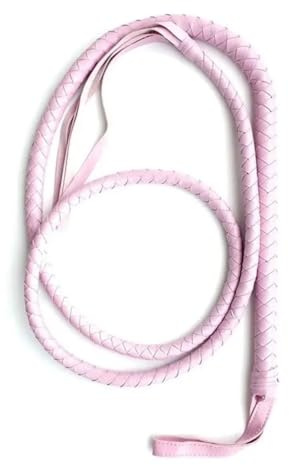 190 cm lange Lederpeitsche, geflochtene Scatter Whip für Kostümvorführungen-DERS46 (Pink)