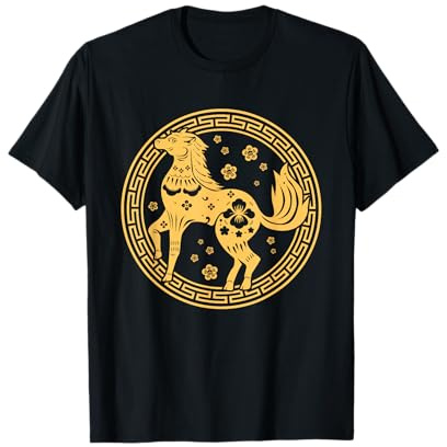 Nouvel an Chinois 2026 Année du Cheval de feu Signe du Zodiaque T-Shirt