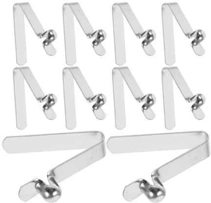 MAGICLULU 20 Stück V Förmige Federklemmen 6mm mit Druckknopf Federclips für Zelt Boots und Regenschirmzubehör Geeignet für Rund und Hohlrohre