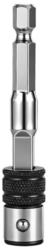 Adaptador de portabrocas - Extensión de vástago hexagonal de 6,35 mm | Adaptador de destornillador de cambio rápido con autobloqueo - para Construcción de Tuercas y Tornillos, Electricista,