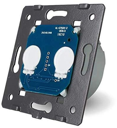 Glas Touch Lichtschalter Funkschalter Steckdosen Wechselschalter uvm in schwarz (Modul: Funk Rolladenschalter VL-C702WR)