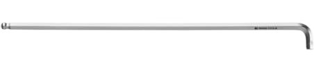 PB Swiss Tools 6-kant-Winkelschraubendreher 90° - 100° lang, mit Kugelkopf und kurzem Schenkel verchromt, Sechskant: 3 mm