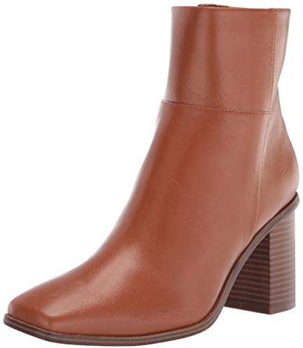 The Drop Botín para Mujer, Ibita, con Cremallera Lateral y Tacón Alto, Coñac, 39,5