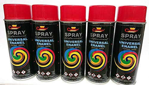 Sprühlack RAL Sprühfarbe Lackspray Spraydose 400ml - RAL 3002-5 Stück