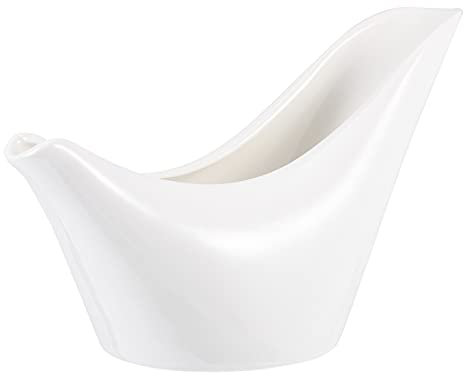 caihuashopping Salsera de Porcelana 1 UNID Cerámico Gravedad Barco Salsa de Porcelana Taza de Barco Contenedor de Almacenamiento Blanco Salsera