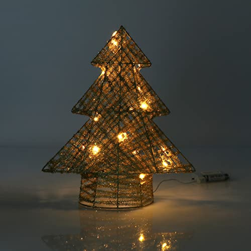 com-four® LED Deko Baum Weihnachten, Weihnachtsdekoration Tannenbaum | Aufsteller Weihnachtsbaum mit warm-weißem Licht