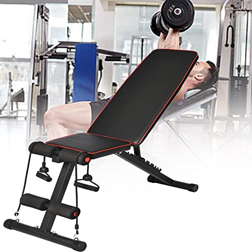 WZFANJIJ Multifunktion Hantelbank verstellbar platzsparend Bankdrücken Weight Bench Schrägbank Trainingsbank Flachbank