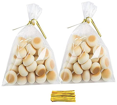 100 bustine cellophane 8 x 12cm Sacchetti, Trasparente Sacchetti di Regalo di Aperti, per confezionare regali, feste, matrimoni, casa, cucina, Alimenti Buste