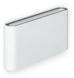 LEDKIA LIGHTING Aplique de Pared Exterior LED 12W Aluminio Rectangular Iluminación Doble Cara Luming Blanco 2700K Blanco Cálido